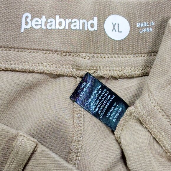 Women's Pants BETABRAND DRESS PANTS YOGA PANTS Tan Size XL - Picture 5 of 6